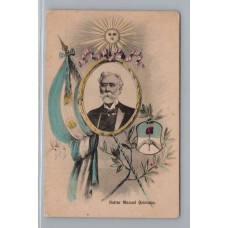 CENTENARIO 1810 - 1910 PATRIOTICA ANTIGUA TARJETA POSTAL MANUEL QUINTANA